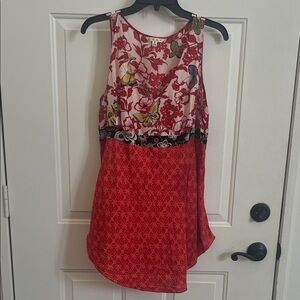 CAbi Red Floral Mini Dress